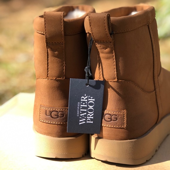 ugg mini leather waterproof